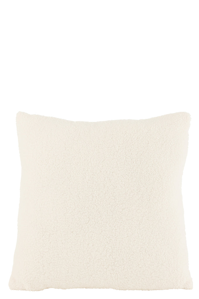 Cushion Teddy Bouclé White