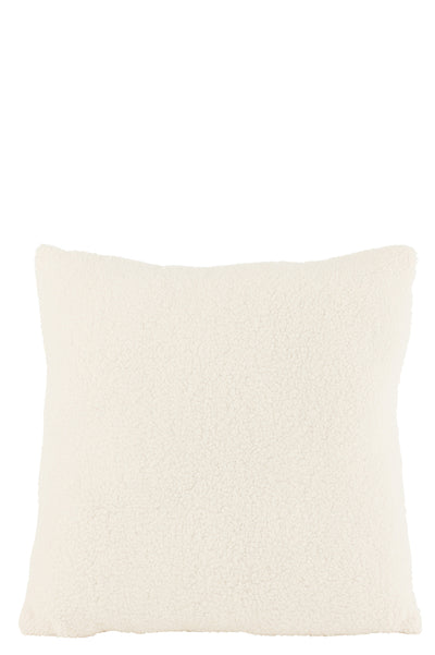 Cushion Teddy Bouclé White