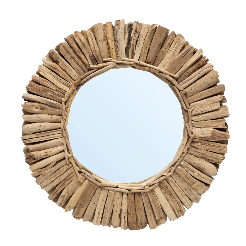 The Driftwood Crown Mirror - Natural - M