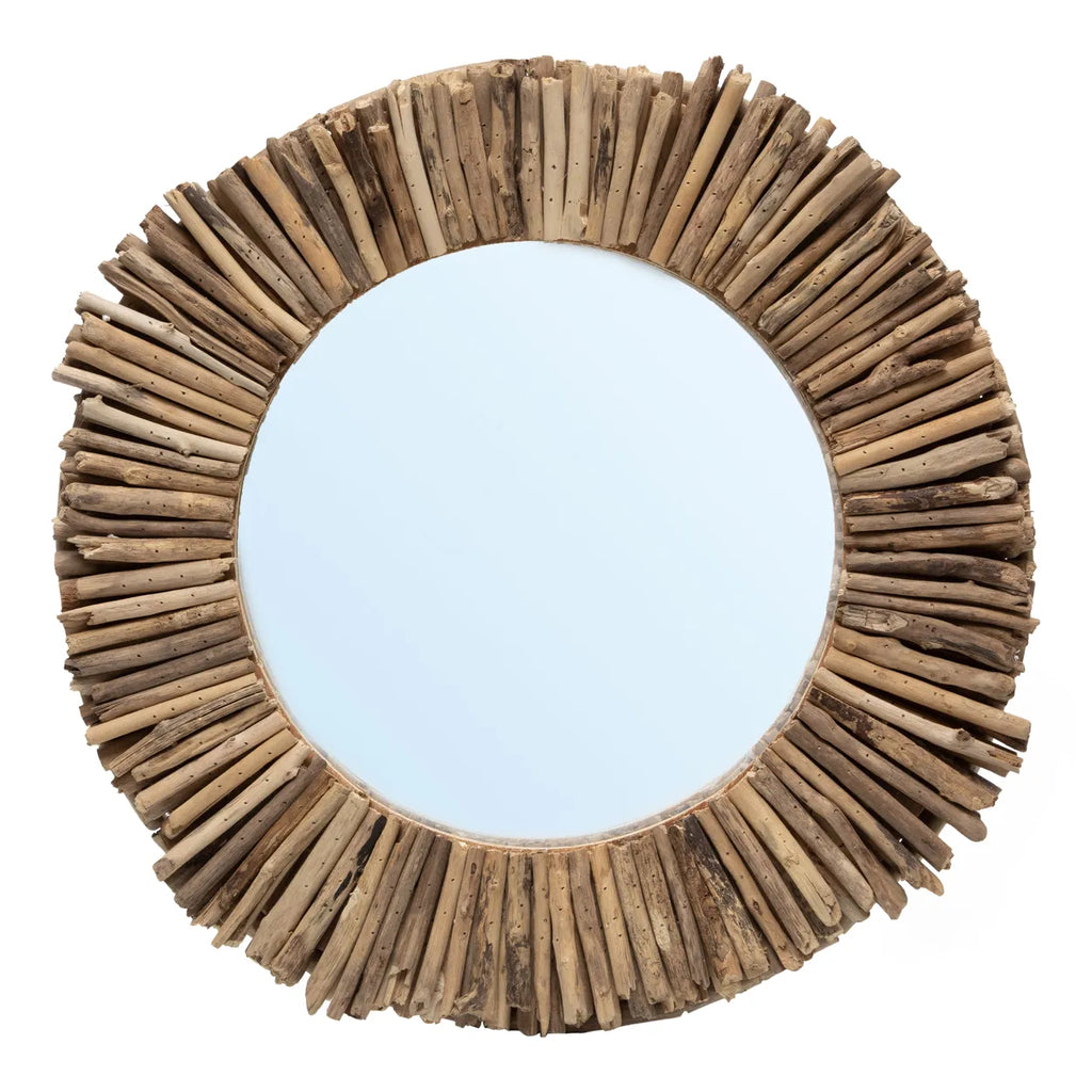 The Driftwood Halo Mirror - Natural - M_40