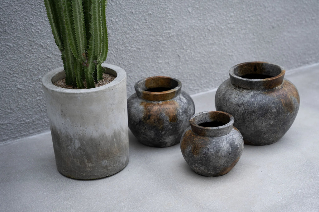 Die Funky Vase - Antikgrau - M
