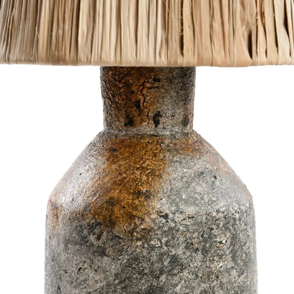 Die Ithaka Tischlampe - Antik Grau Natur