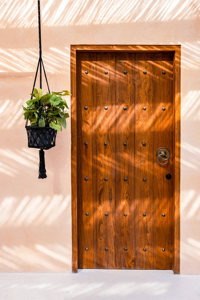 The Macrame Plant Holder - Black - M_40