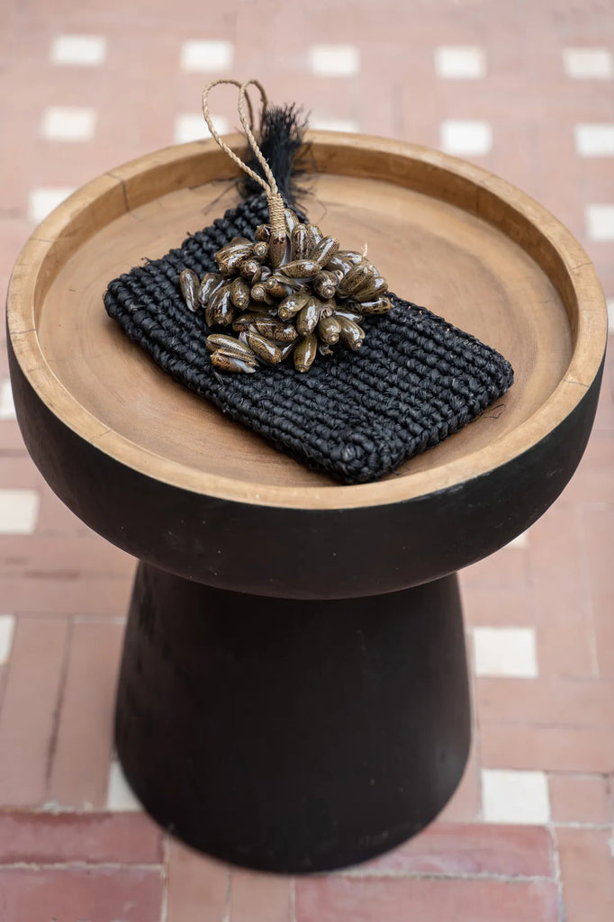 The Rayu Side Table - Black Natural