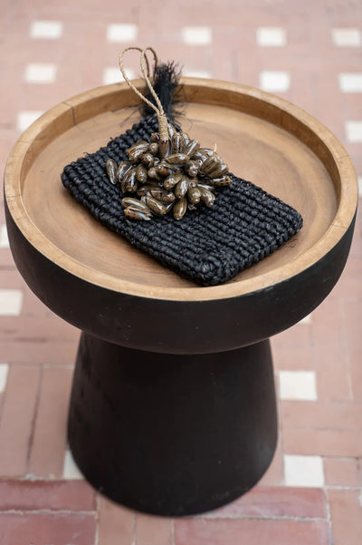The Rayu Side Table - Black Natural