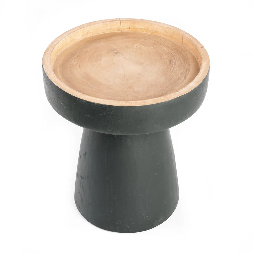 The Rayu Side Table - Black Natural