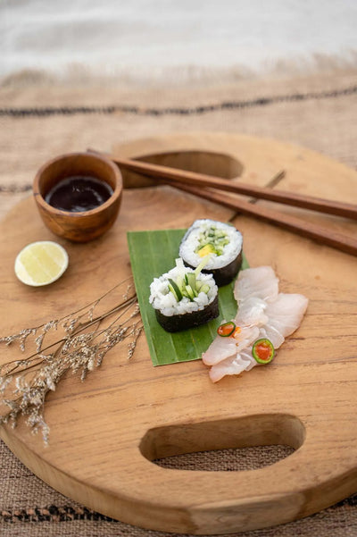 The Teak Root Tray - Natural - M