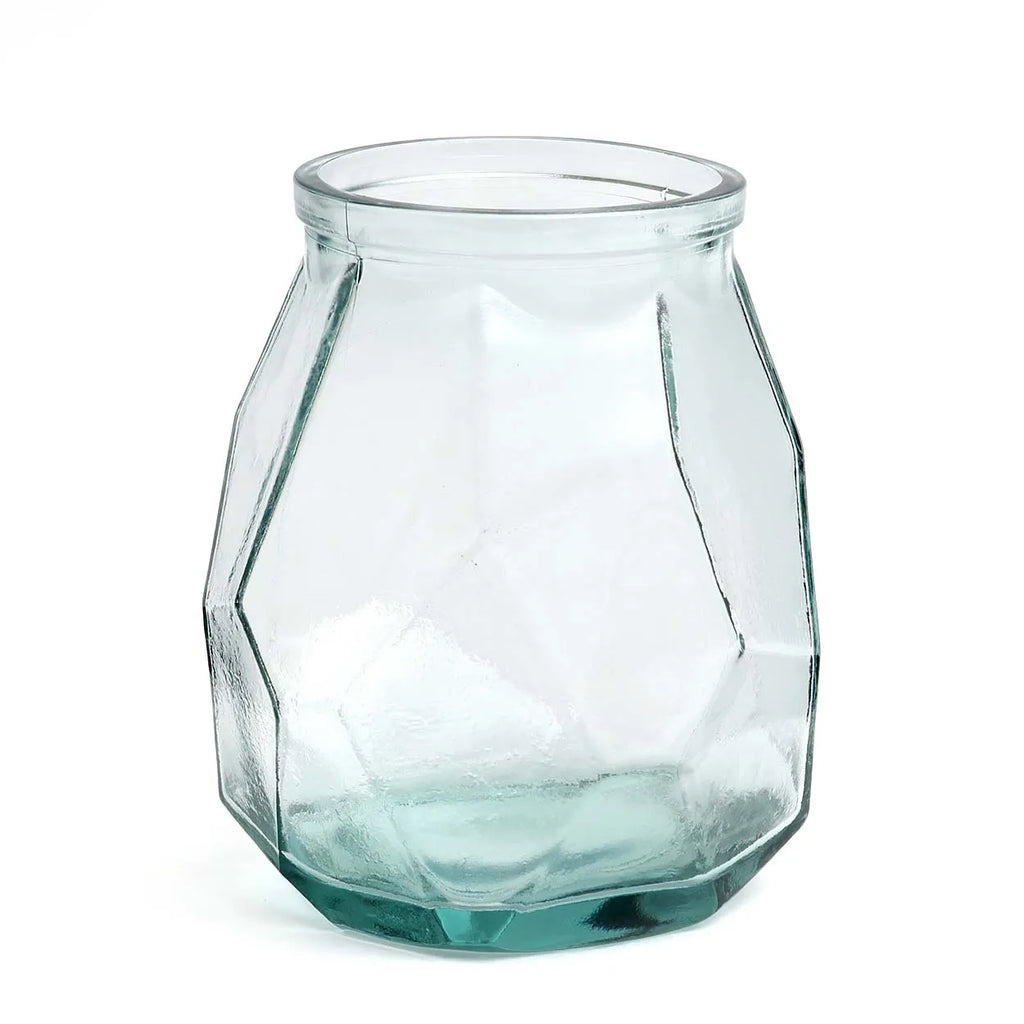 Die breite Origami-Vase - Blau