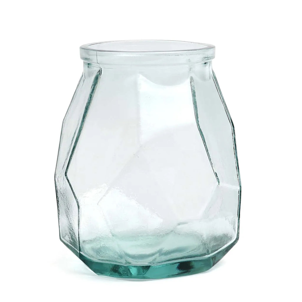 Die breite Origami-Vase - Blau