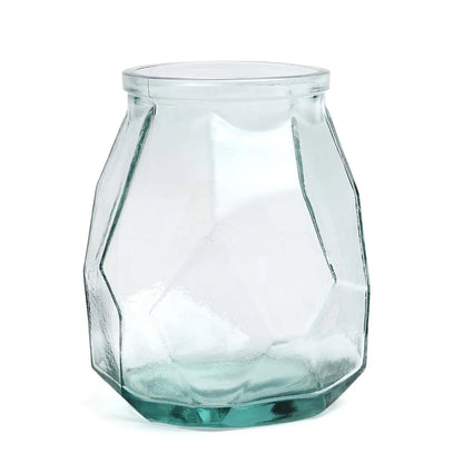 Die breite Origami-Vase - Blau