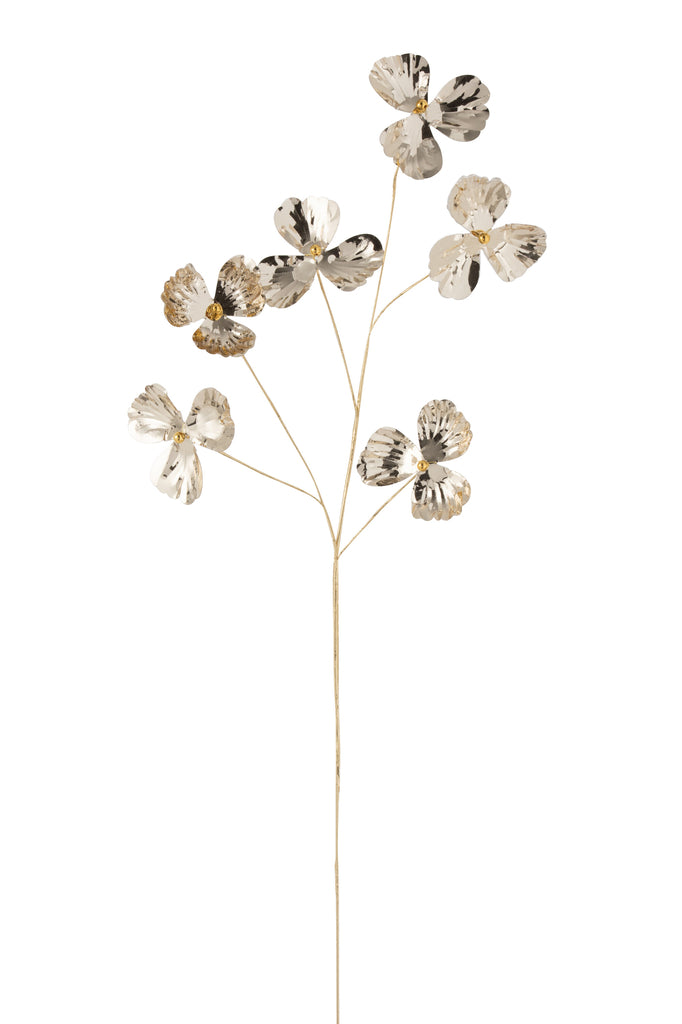 Blume Kunststoff Gold klein