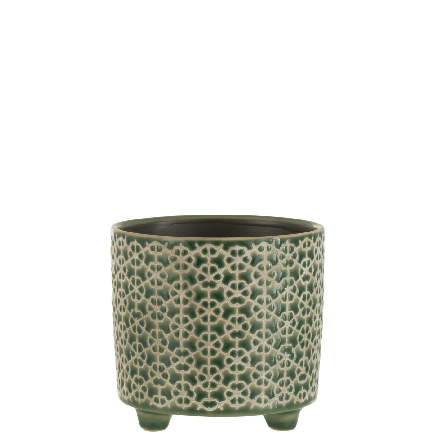 FLOWERPOT FLOWER CERAMIC GREEN SMALL