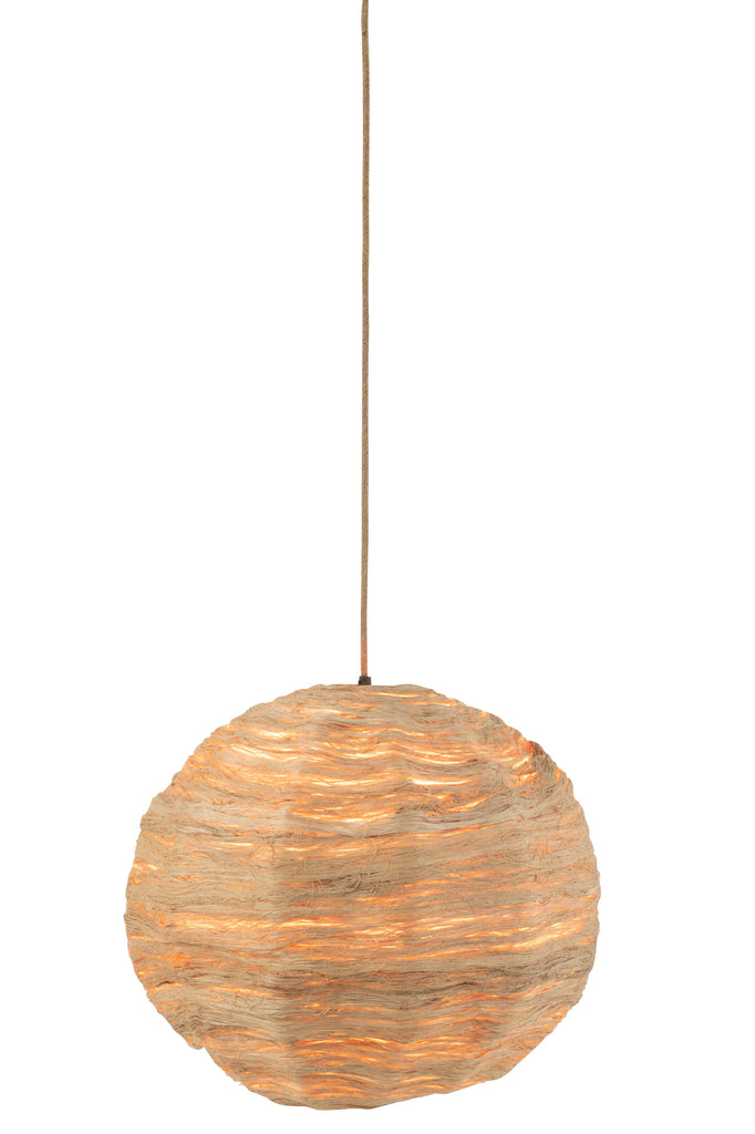 Hanging Lamp Ball Banana Leaf Natural Large