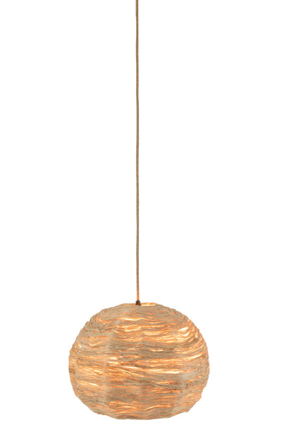 Hanging Lamp Ball Banana Leaf Natural Medium