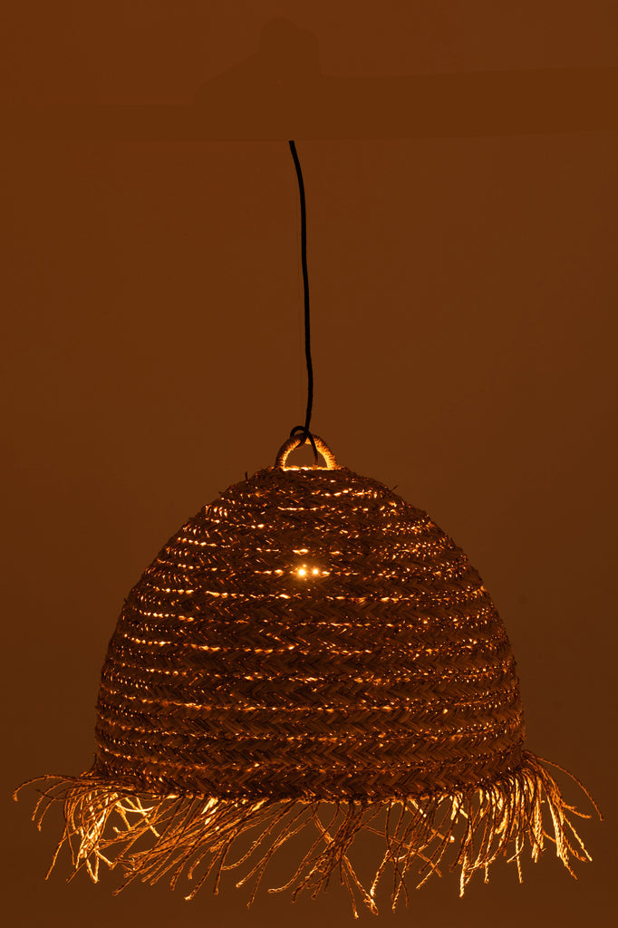 Hanging Lamp Orb Seagrass Natural