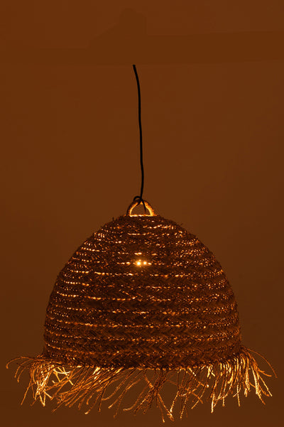 Hanging Lamp Orb Seagrass Natural