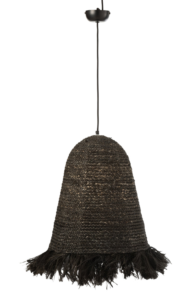 Hanging Lamp Ozie Bananas Fibres Black