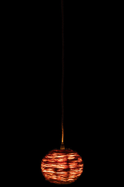 Hanging Lamp Ball Banana Leaf Natural Small