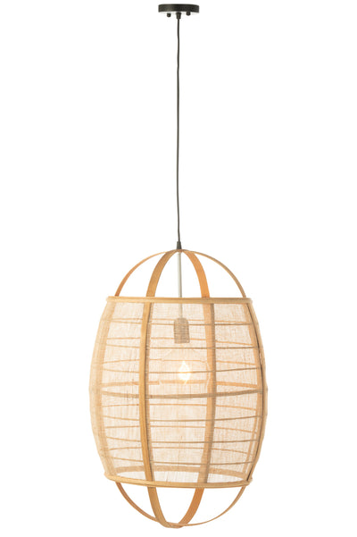 Hanging Lamp Ion Linen/Bamboo Natural Large