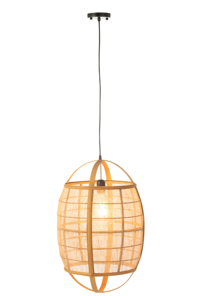 Hanging Lamp Ion Linen/Bamboo Natural Small