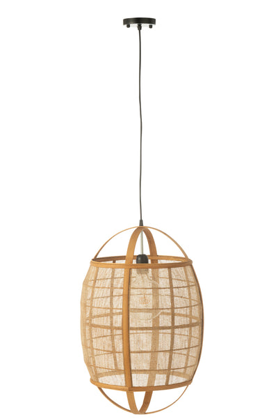 Hanging Lamp Ion Linen/Bamboo Natural Small