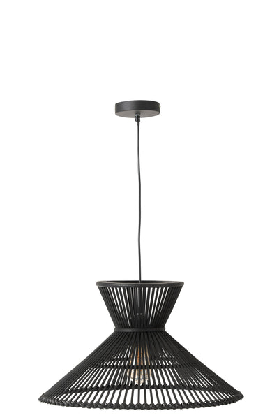 Hanging Lamp Layers Bamboo Black Small