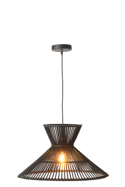 Hanging Lamp Layers Bamboo Black Small