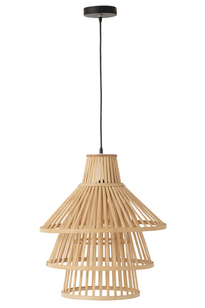 Hanging Lamp Layers Bamboo Natural Large