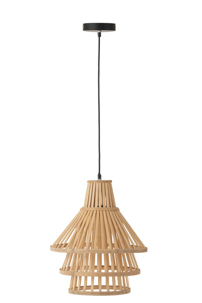 Hanging Lamp Layers Bamboo Natural Medium