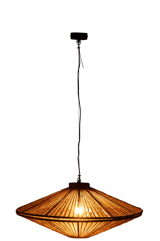 Hanging Lamp Ovni Iron/Jute Natural Medium