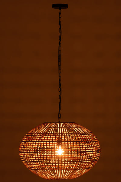 Hanging Lamp Rattan/Metal Brown/Black