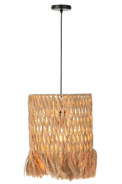 Hanging Lamp Round Babana Leaf Natural