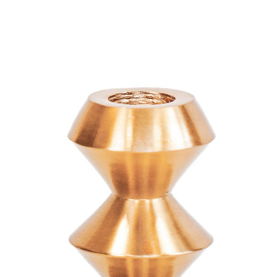 HV Ribbed Candleholder Gold-10x10x30 cm