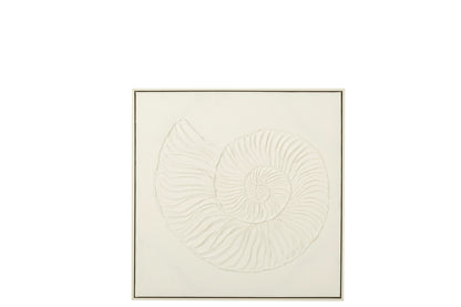 Gemälde Muschel Acryl/Leinwand Weiß