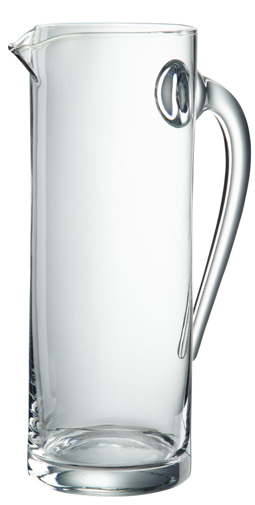 Jug 1 Handle Glass Transparent 16X10x28cm