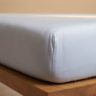 Kids - Fitted sheet TENCEL™ Twill Light Blue