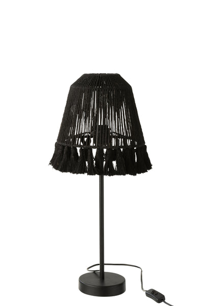 LAMPE MILA JUTE SCHWARZ