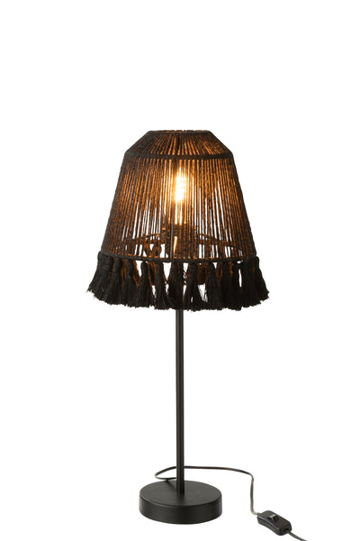 LAMPE MILA JUTE SCHWARZ