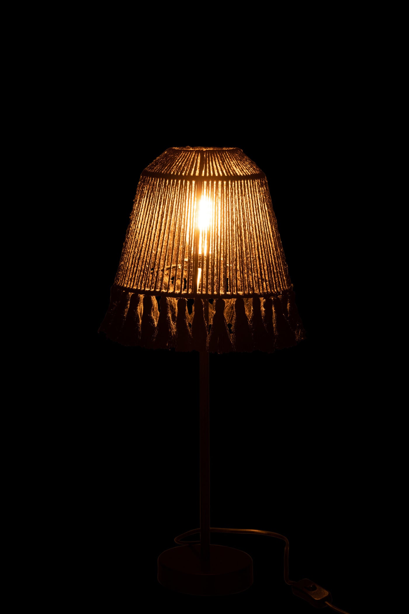 LAMPE MILA JUTE SCHWARZ