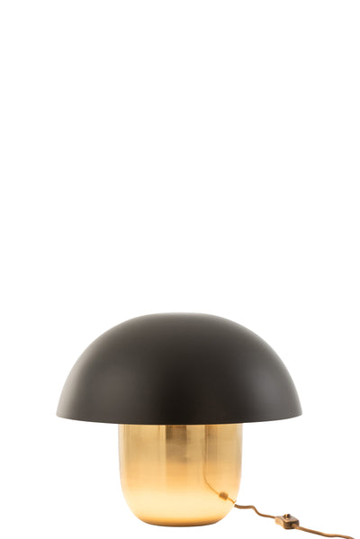 LAMP MUSHROOM IRON BLACK/GOLD SMALL