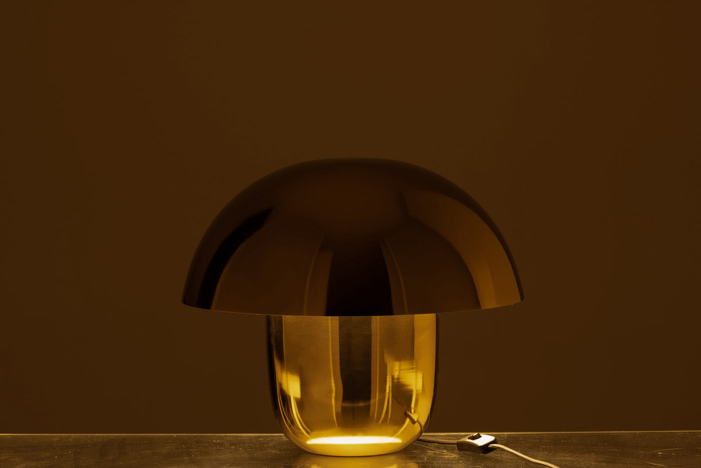 LAMPE PILZ EISEN GOLD KLEIN