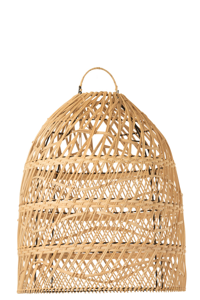 Lamp Shade Waves Rattan Natural