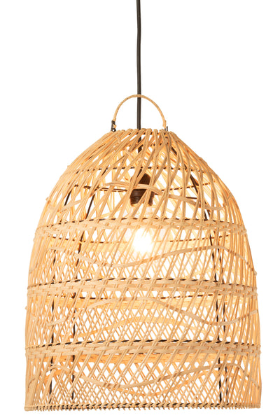 Lamp Shade Waves Rattan Natural