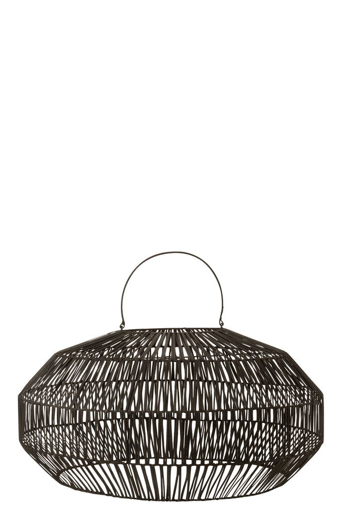 Lamp Shades Rattan Black Medium