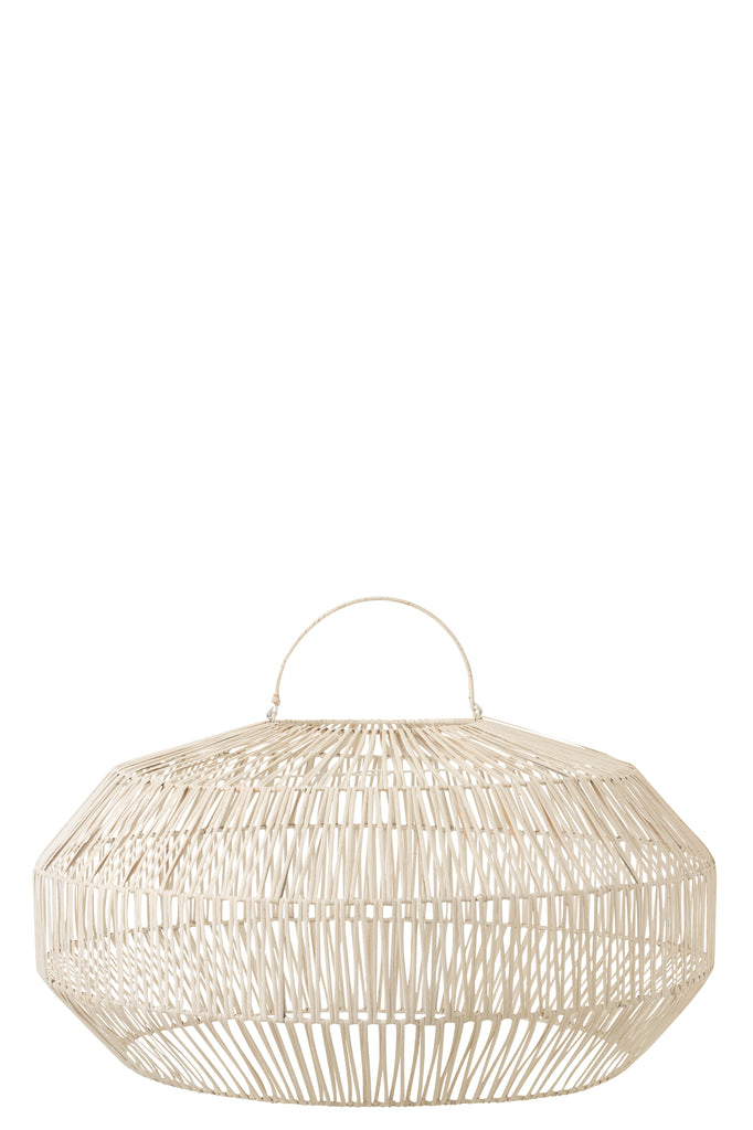 Lamp Shades Rattan White Medium