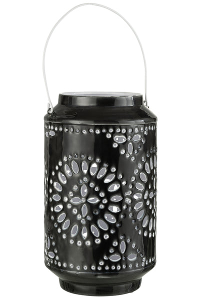 Lantern High Perforated Iron Black