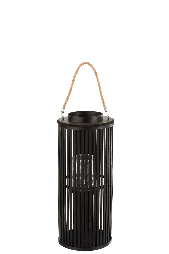 Lantern Tube Bamboo Black Small