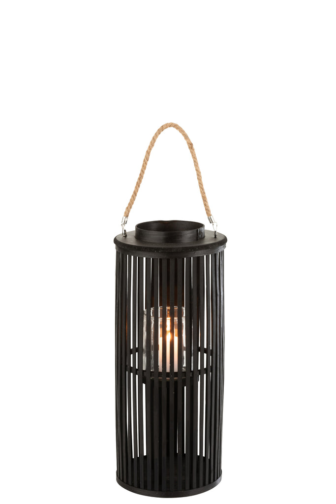 Lantern Tube Bamboo Black Small