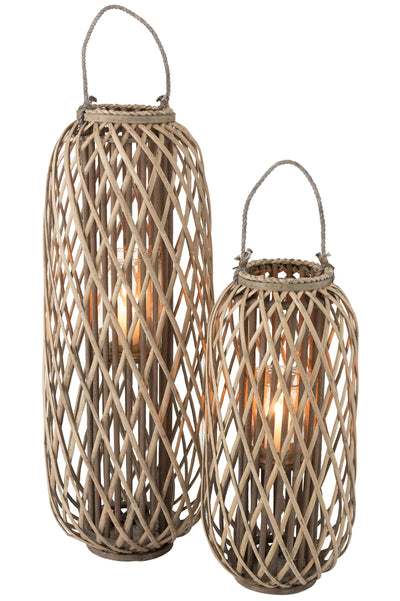 Lantern Willow Wood Grey Large