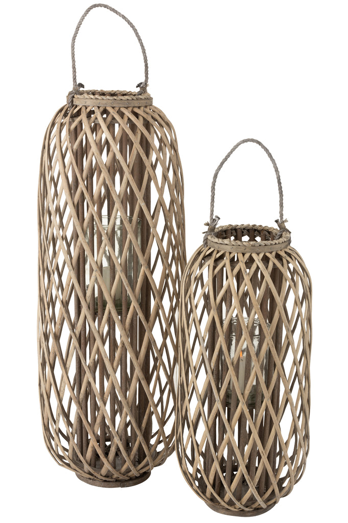 Lantern Willow Wood Grey Large